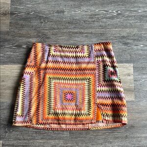 NWOT Urban Outfitters Colorful Geometric Pattern Skirt